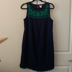 J crew factory embroidered dress